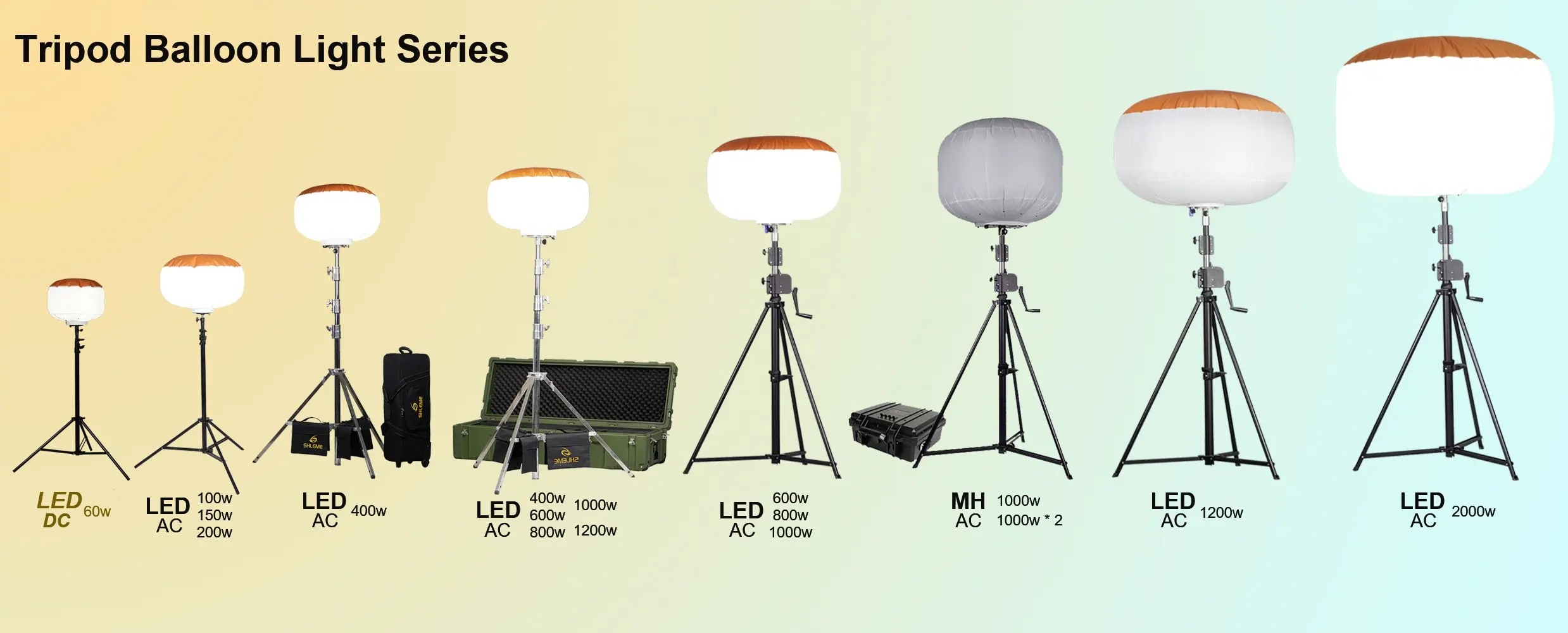 Mini Series 60W 100W 150W 200W Airstar Balloon Event LED Lighting Towers