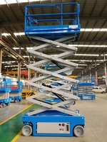 Plateforme élévatrice à ciseaux électrique YUFEI de haute qualité, autopropulsée, 6m, 8m, 12m, capacité 320kg, plateforme pliable
