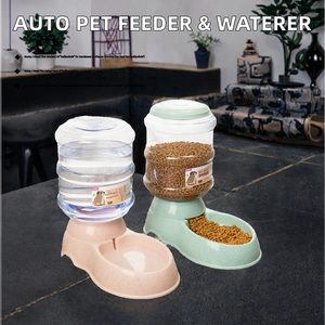 Comedero Automático y Dispensador de Agua Impermeable con Diseño Elegante, Patrón Sólido, Sistema de Gravedad de Plástico para Perros - Product Image 2