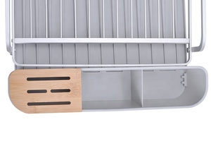 Giá Đựng Đĩa Sấy Khô Đĩa Bằng Nhôm Có Thể Mở Rộng Giá Để Ráo Đĩa Dụng Cụ Nhà Bếp Giá Sắp Xếp Đồ Dùng Nhà Bếp Giá Để Ráo Nước Lưu Trữ R - Product Image 2