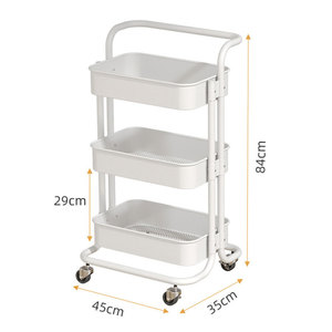 Carrito de Almacenamiento Metálico Multifuncional Moderno Z QM para Salón de Belleza, Organizador de Herramientas de Manicura, Peluquería y SPA - Product Image 2