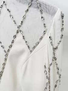 OUDINA 2026 Nuovo Elegante <span class=keywords><strong>Abito</strong></span> da Sera Lungo con Strass e Perline, <span class=keywords><strong>Maniche</strong></span> <span class=keywords><strong>Lunghe</strong></span>, Taglia 3XL, Vestito Maxi Plus Size - Product Image 6