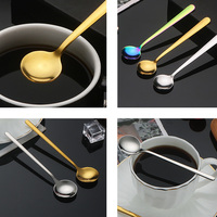 Cuillères miniatures en acier inoxydable 18/8 de 5,2 pouces, cuillères à cappuccino, cuillères à espresso dorées, petites cuillères à café pour dessert, glace