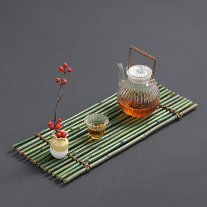 Hand-woven bamboo <b>tea</b> <b>tray</b>/<b>tea</b> stand/dry brewing station; Kung Fu <b>tea</b> ceremony accessories; Japanese cuisine sushi - Product Image 1