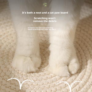 工場卸売 猫ベッド ペット用巣 純手織り綿麻 夏用 洗える 猫爪とぎボード 犬用 - Product Image 5