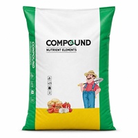 Sac d'emballage tissé laminé vert imprimé sur mesure 48x105cm 40kg pour engrais composé et éléments nutritifs