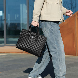 Maletín de Cuero PU Grande para <span class=keywords><strong>Hombre</strong></span>, Estilo Ejecutivo, para Computadora Portátil, Personalizable - Product Image 4