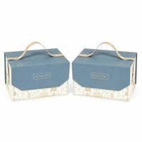 Boîte cadeau créative à couvercle rabattable en carton épais avec estampage à chaud doré, doublure en éponge, recyclable, pour anniversaire d'enfants