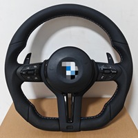 Volant de voiture style fibre de carbone pour châssis F30 F10 F20 F35 E/F, amélioration sportive avec palettes de changement de vitesse