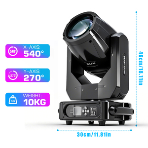 2PC 295W Lampu Panggung Movil Beam Moving Head <span class=keywords><strong>Lights</strong></span> Flight <span class=keywords><strong>Case</strong></span> IP65 Klub Malam LED DMX512 RGB Ra95 Aluminium Alloy 50000 - Product Image 5