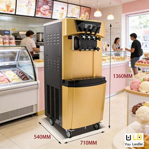 Machine à glace molle LD, usage commercial, directement de l'usine, 2300W 220V/110V, <span class=keywords><strong>bouton</strong></span> d'arrêt d'urgence optimisé - Product Image 2