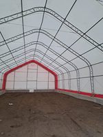 Bâtiments en tissu à double treillis, tentes de stockage en PVC pour entrepôt, remise, garage