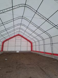 Double Truss Fabric Buildings PVC <b>Storage</b> Shelter Tents for Warehouse <b>Storage</b> <b>Shed</b> Garage - Product Image 3