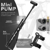 BAIMEI Durable Léger Portable Mini Pompe À Vélo VTT Pompe 120PSI Haute Pression Valve Adaptateur Vélo Pompe À Main