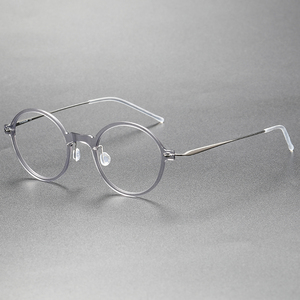 SH6508 Gradual Color Square Face Vintage Round Nylon Titanium Eye <strong>Glasses</strong> Frame Dual Purpose Eyeglass Frame - Product Image 3