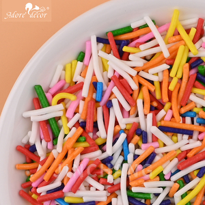 Hot bán 1kg dài hình trụ kẹo sprinkles Nhiều màu Polymer đất sét tự làm phụ kiện cho Slime trang trí túi rắn - Product Image 5