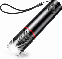Linternas y Antorchas con Zoom para Acampar al Aire Libre, Mini Linterna LED con Batería Integrada, Linterna Táctica