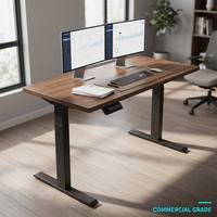 Cadre de bureau électrique réglable avec double moteur, pieds et barres transversales en acier robuste, bureau assis-debout réglable en hauteur pour ordinateur de bureau