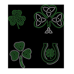 Transferencia <span class=keywords><strong>de</strong></span> Diseño Termoadhesiva con Pedrería <span class=keywords><strong>de</strong></span> Trébol <span class=keywords><strong>de</strong></span> San Patricio - Product Image 4