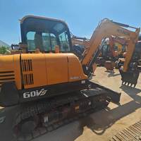 Excavatrice sur chenilles Hyundai 60VS d'occasion, d'origine coréenne, entièrement testée, structure compacte pour le terrassement urbain et les petites constructions