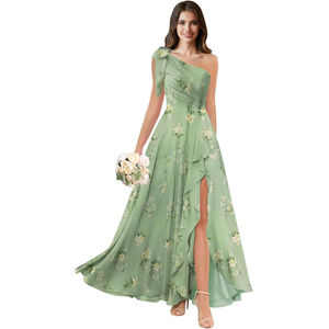 Robes <span class=keywords><strong>de</strong></span> <span class=keywords><strong>demoiselle</strong></span> <span class=keywords><strong>d</strong></span>'<span class=keywords><strong>honneur</strong></span> en mousseline <span class=keywords><strong>de</strong></span> soie une épaule avec nœud fendu A-ligne longue <span class=keywords><strong>robe</strong></span> <span class=keywords><strong>de</strong></span> soirée formelle avec poches - Product Image 6