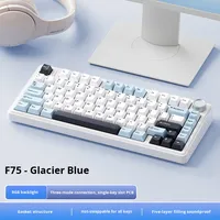 Clavier mécanique sans fil F75 à trois modes, personnalisé pour l'examen, structure Gasket pour E-sport, clavier sans fil Hot Plug