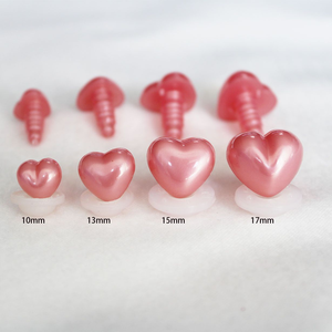 Manualidades de plástico <span class=keywords><strong>para</strong></span> manualidades, nariz de ojo <span class=keywords><strong>y</strong></span> corazón de seguridad, juguetes de animales de ganchillo, Color Rojo - Product Image 6