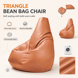 OTAUTAU Copertura per <span class=keywords><strong>Pouf</strong></span> in <span class=keywords><strong>Ecopelle</strong></span> per Bambini e Adulti, Modello DD172, Senza Imbottitura, da Acquistare Separatamente - Product Image 2
