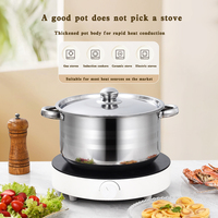 Yuedisi Laris Manis 10PCS Set Panci Masak Stainless Steel Set Peralatan Masak Dapur Set Panci Wajan