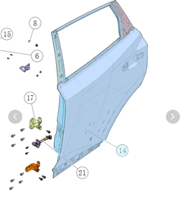Ventes chaudes Assemblage de soudure de porte arrière gauche OE S203F270103-0600 Pièces Changan Qiyuan Q05 Structure renforcée Certifié <span class=keywords><strong>ECE</strong></span> <span class=keywords><strong>R44</strong></span> - Product Image 5