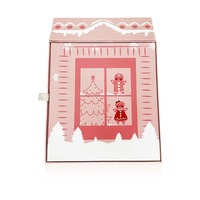 Calendrier de l'Avent de Noël en forme de maison, boîte cadeau, compte à rebours de 24 jours, papier rigide enduit, pelliculage brillant/mat, quadricolore, réutilisable