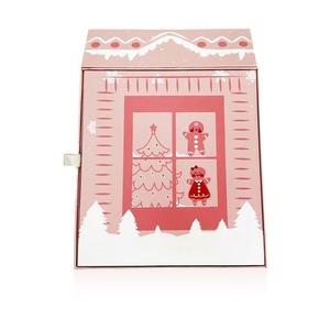 House Shaped Christmas Advent Calendar <b>Box</b> 24 Days Countdown <b>Gift</b> <b>Box</b> <b>Empty</b> Rigid Paper Drawer Calendar <b>Box</b> For Chocolate Candy - Product Image 4