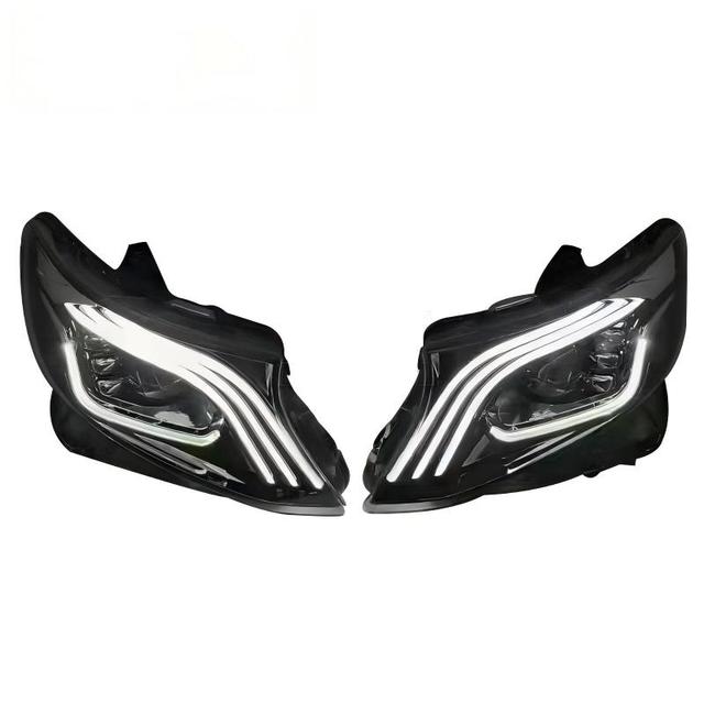 Maybach Style Three-Eye LED Headlight Assembly for 5 Series F10 F18 2011-2017 Sequential Turn Signal DRL Projector Headlamps