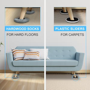 Glissières pour meubles, patins de déplacement pour meubles, protecteurs de pieds de chaise, patins de pieds de meubles, glissières en PTFE pour l'extérieur - Product Image 4