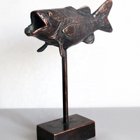 Grandes sculptures de poisson en métal Sculpture de poisson en laiton Sculpture de poisson en bronze à vendre