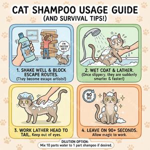 Shampoo per Gatti Ipoallergenico pH Bilanciato Senza Profumo, Etichetta Privata, Ingrosso, con Aloe e Vitamina per Pelli Sensibili di Gattini - Product Image 3