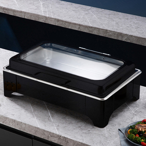 Calentador de Comida Eléctrico Rectangular de Acero Inoxidable, Diseño Innovador, Gran Capacidad de 9L, Calentador de Vajilla Eléctrico, Suministros Duraderos para Buffet - Product Image 2