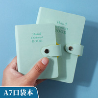Carnet A6A7 en PU, couverture rigide, boucle magnétique, haute qualité, format de poche, design mignon, journal scolaire, agenda, logo personnalisé pour entreprise