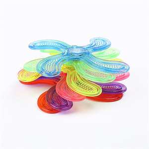 HAPU Factory Tpr Four <b>Corner</b> Flying Saucer Single Ball Glowing Wand <b>Led</b> <b>Light</b> Boomerang Toy Outdoor Party Children's Gift - Product Image 4