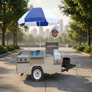 Mini camion de restauration en acier inoxydable avec plaque chauffante et friteuse pour hot-dogs, snacks, fast-food et glaces - Autonomie de 75 km, garantie de 2 ans - Product Image 2