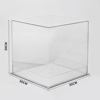Boîte à fleurs en acrylique transparente personnalisable en gros pour roses carrées, idéale pour Noël, la Saint-Valentin, les cadeaux de remise de diplôme