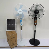 Ventilateur sur pied solaire de 16 pouces à 5 pales, moteur sans balais, économie d'énergie, flux d'air puissant, ventilateur de refroidissement solaire avec panneau solaire