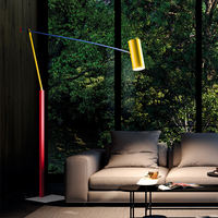 Nouveau Style lampes de poisson colorées salon canapé coin moderne métal intelligent led lampadaire debout