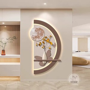 <span class=keywords><strong>Peinture</strong></span> décorative pour salon, <span class=keywords><strong>peinture</strong></span> murale de fond de canapé, <span class=keywords><strong>peinture</strong></span> murale de style crème, lune, <span class=keywords><strong>simulation</strong></span> de plante verte - Product Image 2