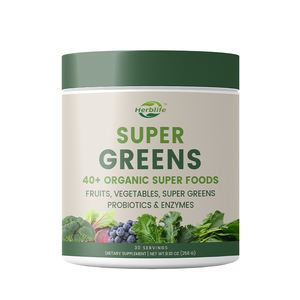 ผงเครื่องดื่มผลไม้และผักสูตรออร์แกนิก ซุปเปอร์กรีน สำหรับดื่มทุกวัน ผลิตแบบ OEM แบรนด์ส่วนตัว ผสมวิตามิน - Product Image 1