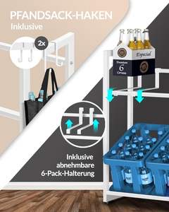 Metal Six Pack Holder 2 Hooks Freestanding Height Adjustable <strong>Drinks</strong> <strong>Crate</strong> Shelf for Beer <strong>Drinks</strong> - Product Image 4