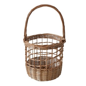 Cesta de mimbre tejida a mano para frutas y verduras, cesta decorativa de ratán tejida a mano estilo francés para arreglos florales, bambú - Product Image 4