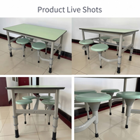 Table et chaises de salle à manger multifonctionnelles rétractables pour étudiants, table de salle à manger pour le personnel, grande table et chaises pliantes pour entreprise
