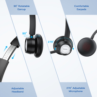 Casque sans fil professionnel BH58 Qualcomm 3034 à livraison rapide, hybride, avec réduction de bruit ENC, pour centre d'appels