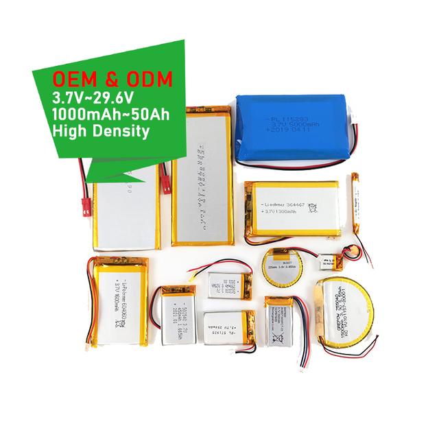 Wholesale OEM 7.4v 11.1v 104050 1800mah 505068 3.7v 8.88wh Rechargeable Li-ion LI Lithium Polymer 3.7v  Lipo Battery Pack